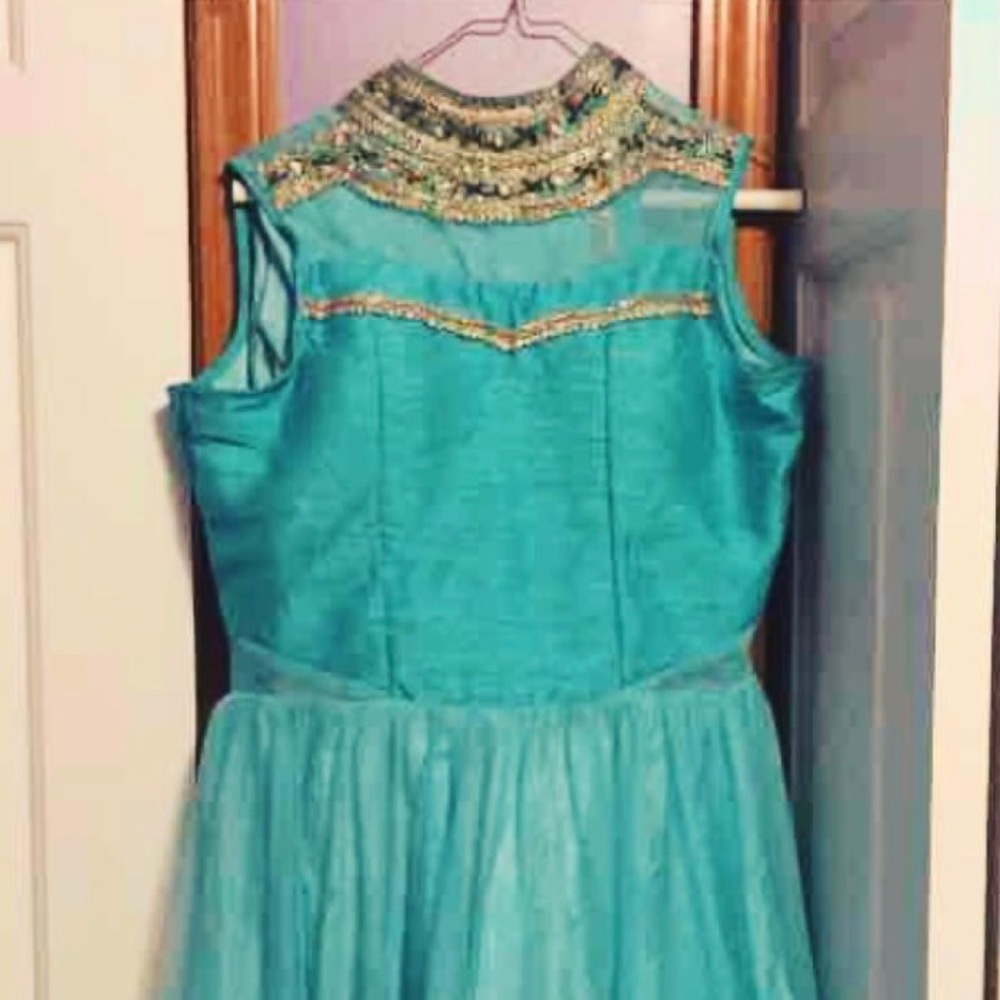 Selling blue anarkhali! Wore once!